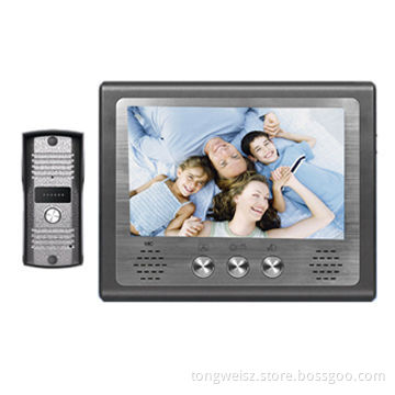 Video Intercom System with HD Monitor, 1,024*600p Resolution and Pinhole CameraNew